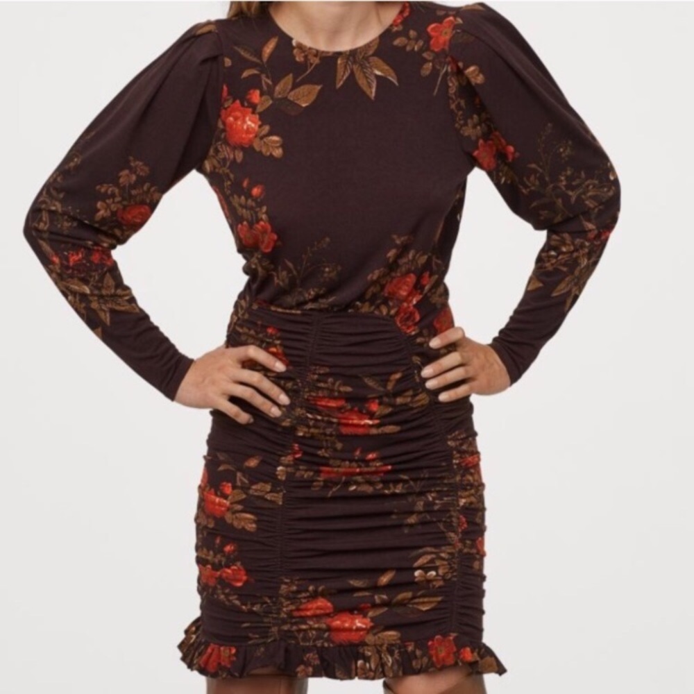 H&M Floral Fitted Dress